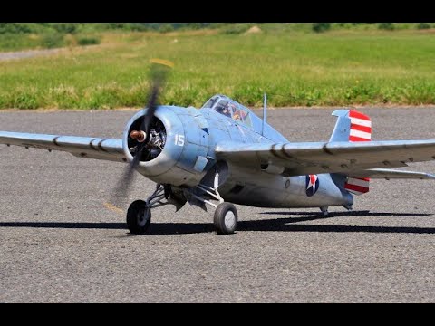 SCALE RC GRUMMAN WILDCAT - 84cc SAITO 3 CYLINDER RADIAL - MARK AT RAF TIBENHAM FLY-IN - 2021