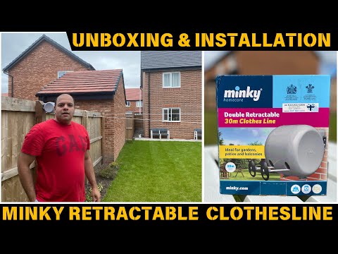Minky Retractable Washing line Installation guide & review | 30m Retractable Clothesline | DIY