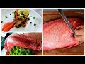 Grilled Red Snapper Fish with beans - Fish Cooking & cutting