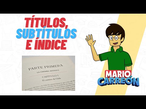 Títulos, Subtítulos e Índice