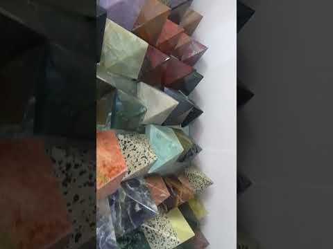 Yellow agate stones tiger eye pyramind, for healing