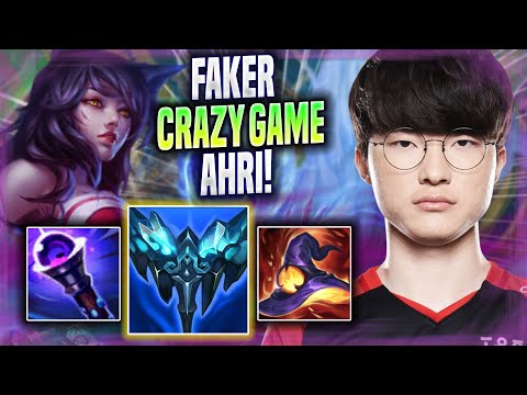 FAKER CRAZY GAME WITH AHRI! - T1 Faker Plays Ahri MID vs Katarina! | Season 2022