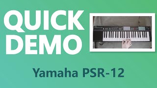 Video thumbnail for Yamaha PSR-12 Keyboard - Quick Demo by tafony