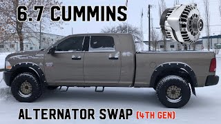 Change Alternator 2010 Dodge 2500 6.7 Cummins 4th gen