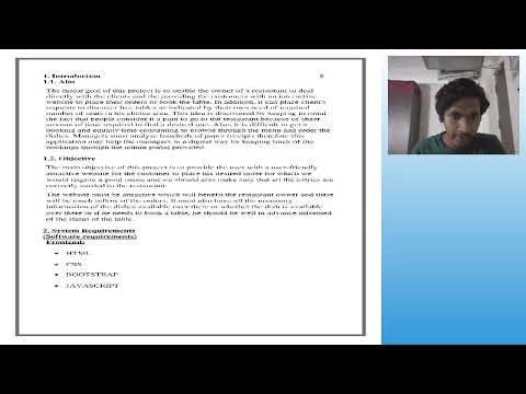 Video presentation: Restaurant Reservation System 