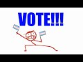 Dick Figures Say Vote But Red Says Trans Rights ️‍ ️