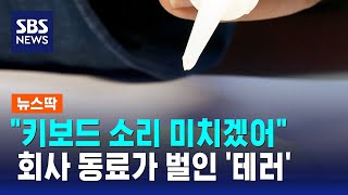 "키보드 소리 미치겠어" 회사 동료가 벌인 '테러' / SBS / 뉴스딱