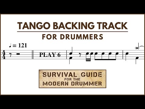 TANGO Backing Track for Drummers [121 BPM] [No Drums] 🥁 🎵