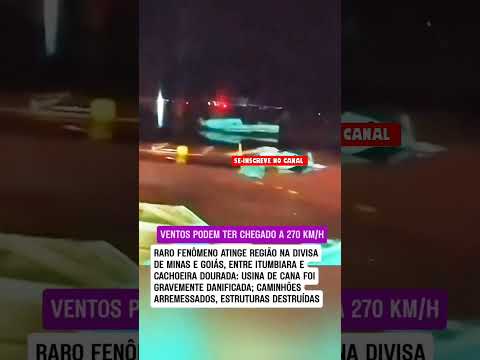 Uma forte microexplosão atmosférica atingiu o município de Itumbiara,Cachoeira Dourada e adjacências