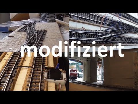 Auwiesen Gleisbau - modifizierte Märklin Weichen