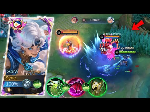 BEST EXP LANE SORA MAX SUSTAIN HACK BUILD!! (must try)