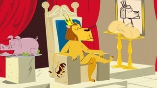 Le Lion et le Rat - les Fables de La Fontaine en dessin animé - Hellokids.com