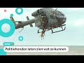 Politiehond wordt gedropt uit helikopter en stopt nep crimineel