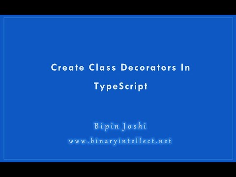 Create class decorators in TypeScript