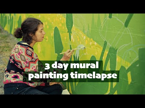 Mural Painting Timelapse! Pacific Northwest Alpine Landscape