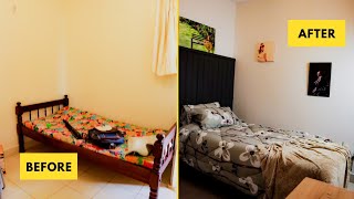 Extreme Guest Bedroom Makeover for My Friend & a DIY Headboard