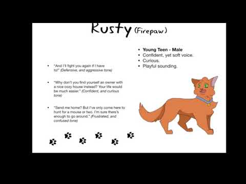 Rust(Firepaw) Audition for Kiaboneea warriors into the wild animation series!