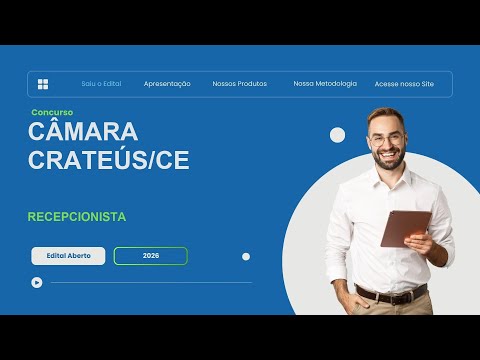 Apostila para Concurso CÂMARA CRATEÚS CE para RECEPCIONISTA