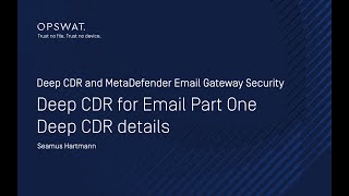 Deep CDR for Email - Part 1