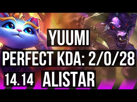 YUUMI & Ezreal vs ALISTAR & Tristana (SUP) | 2/0/28, Rank 9 Yuumi | EUNE Challenger | 14.14