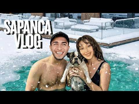 SAPANCA BUNGALOW VLOG! Heated Pool @MertGultass @SibelOzekici @OnurrX