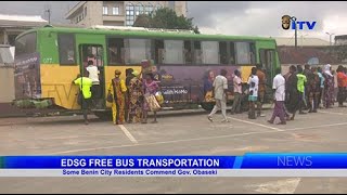 Benin City residents commend Gov. Obaseki over free bus