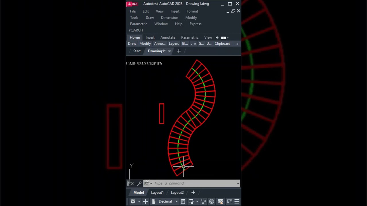 Curve Transform AutoCAD #autocad