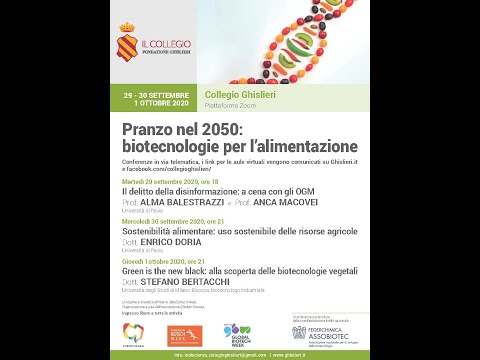 , title : 'BiotechweekEU2020 - Pranzo 2050: biotecnologie per l'alimentazione 3'