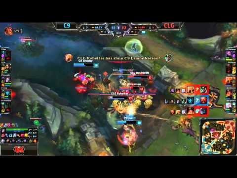 Amazing teamfight C9 Vs. CLG