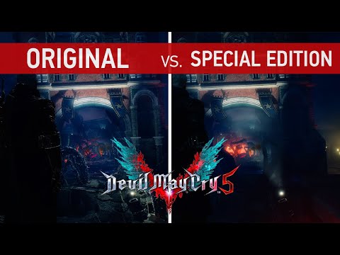 Devil May Cry 5 Special Edition Comparison - 2019 (No Ray Tracing) vs Special Edition (Ray Tracing)