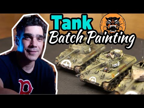 Tank batch painting! 🎨 How to paint US Tank Bolt Action  Hellcat platoon