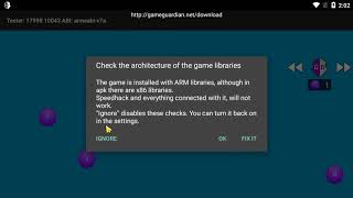 89.0: Reinstallation game with x86 libraries (root and Android 5+) - GameGuardian