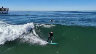 01/13/25 Crystal Pier Pacific Beach Surfing Complete Raw Unedited Drone Surf Footage from San Diego