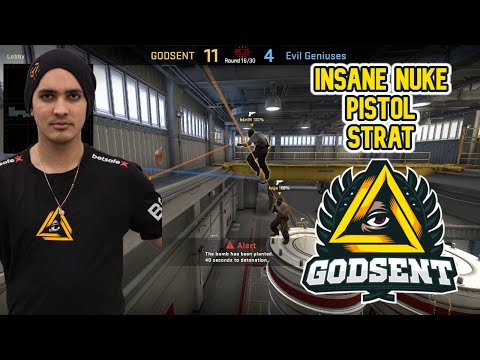 GODSENT INSANE NUKE T PISTOL TACTIC vs EG (IEM FALL)