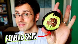 This AVOCADO has a Great Flavor and Edible Skin! (so why isn