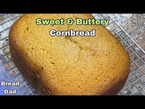 Bread Machine Cornbread 🌽Sweet, Buttery & Easy
