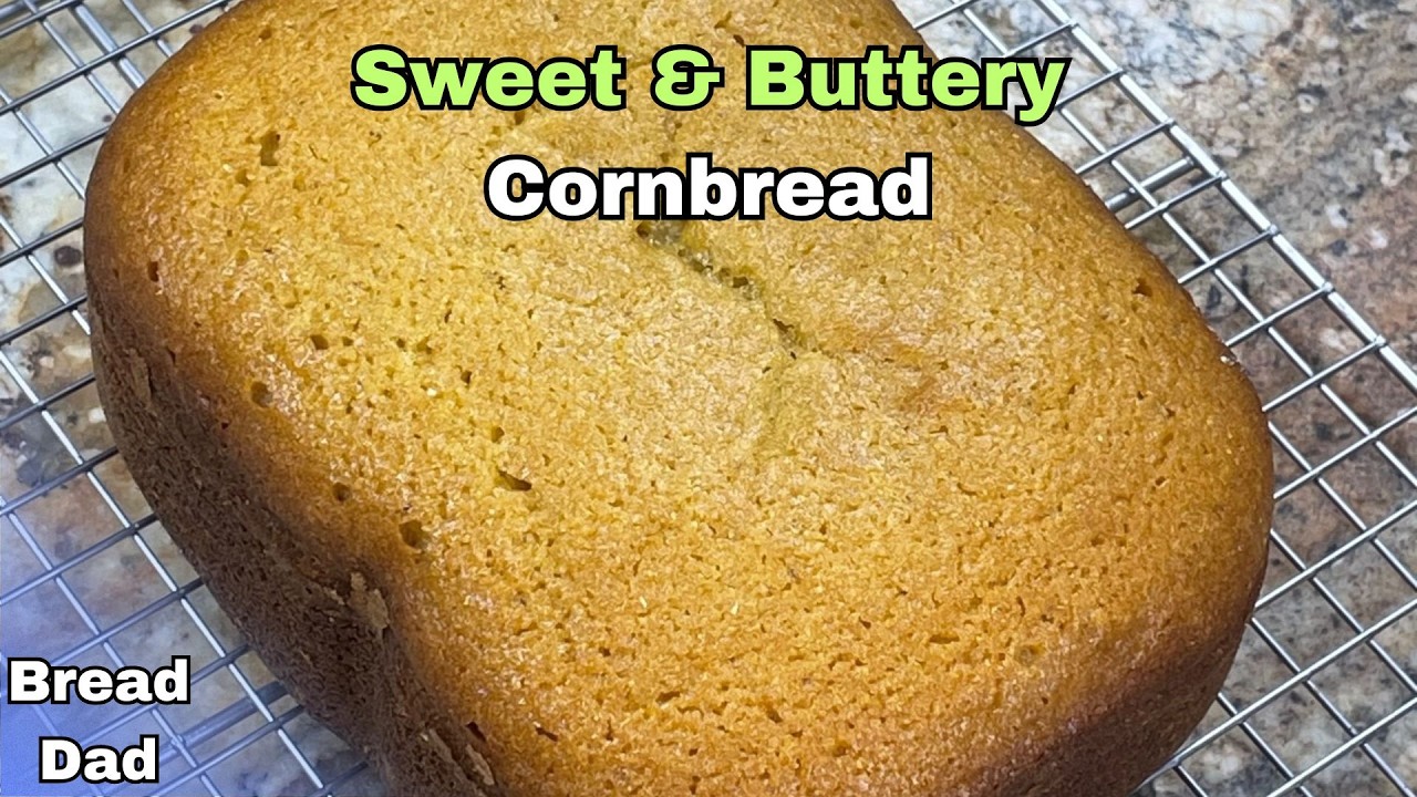Bread Machine Cornbread 🌽Sweet, Buttery & Easy