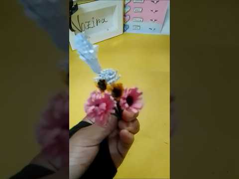 Mini flowers 🌹🌻🌼 Bouquet 💐#diy #bouquet 💐#craftldeas #craft #shortsclip #subscribe