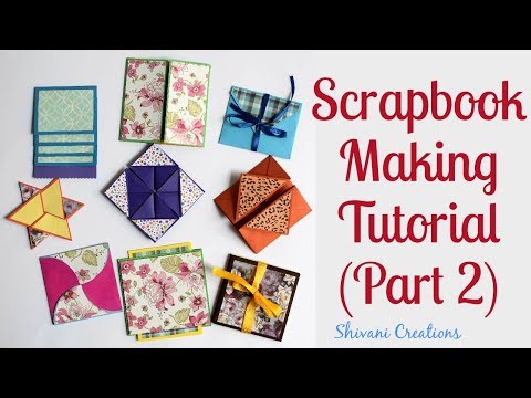 , title : 'How to make Scrapbook Pages/ 9 different Cards Ideas/ DIY Scrapbook Tutorial Part Two'