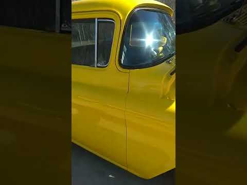 Outstanding Bright Yellow 1955 Chevy Pickup! \ud83d\ude32\ud83d\ude0a #karbkings