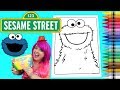 Coloring Cookie Monster Sesame Street Coloring Book Page Crayola Crayons KiMMi THE CLOWN