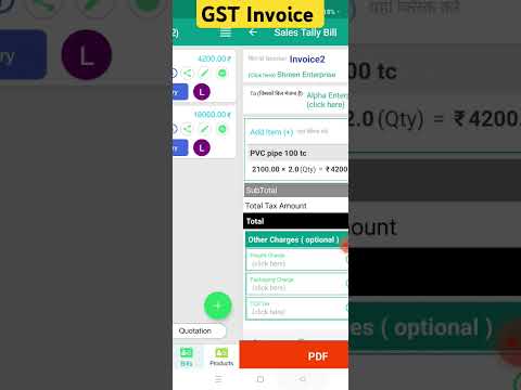 Tally Invoice GST Billing App
