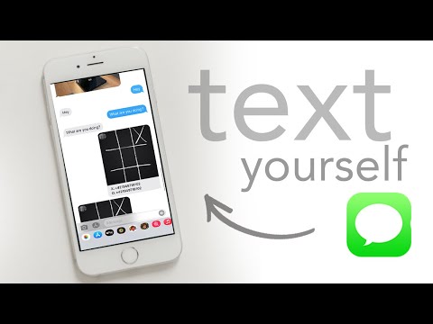Part of a video titled How Do You Text Yourself on iPhone (+ fake conversation) - YouTube