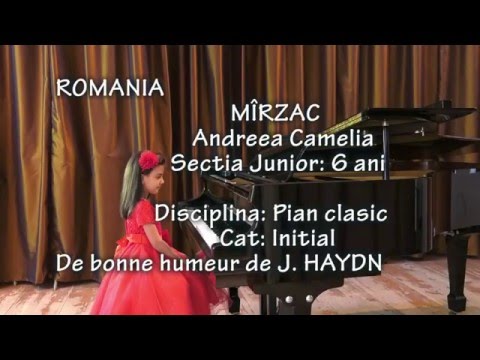 Andreea Camelia MIRZAC 6 ani - De bonne humeur de J. HAYDN