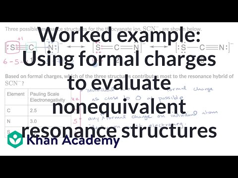 Worked example: Using formal charges to evaluate nonequivalent resonance structures | Khan Academy