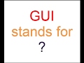 Full form of GUI is ?
