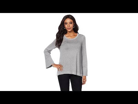 DG2 by Diane Gilman Metallic BellSleeve Sweater