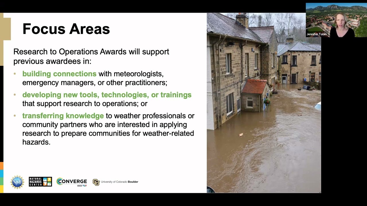 Moving Weather Ready Research Findings and Data Into Operations Pre-Award Informational Q&A Session