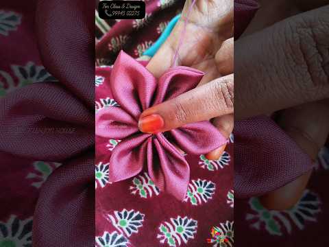 😍How to make a fabric flower design? #trending #diy #fabric #latkan