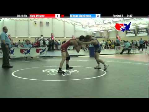 University Nat`ls FS  60 KG / 132.25 lbs: Nick Wilcox vs. Mason Beckman